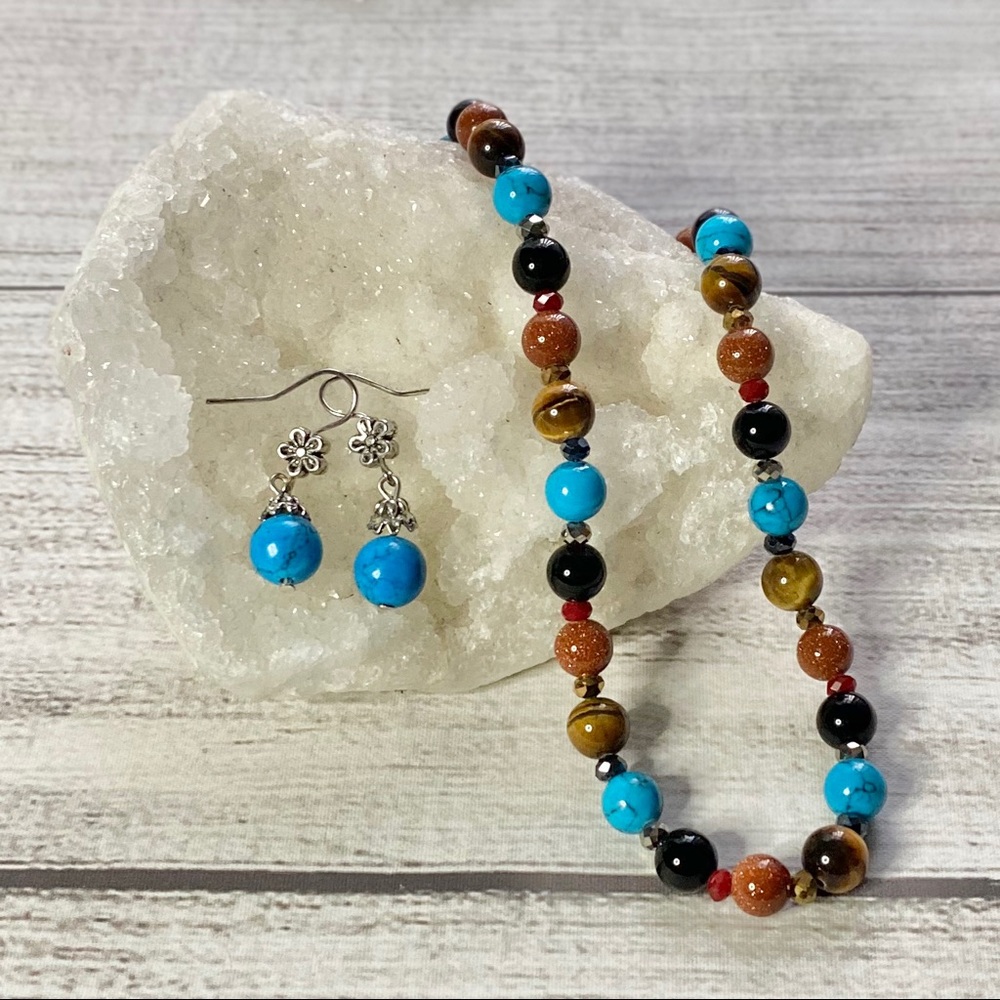 Healing Multi Gemstone Jewelry Set